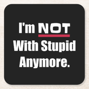 NIET met nog meer grappige scheiding Kartonnen Onderzetters