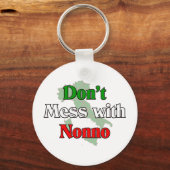 Niet met Nonno (Italiaanse grootvader) Sleutelhanger (Voorkant)