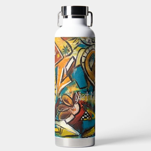 Niet mijn aap" Waterfles (Voorkant)