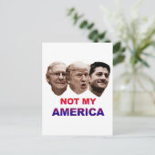 Niet mijn Amerika Briefkaart (Staand voorkant)