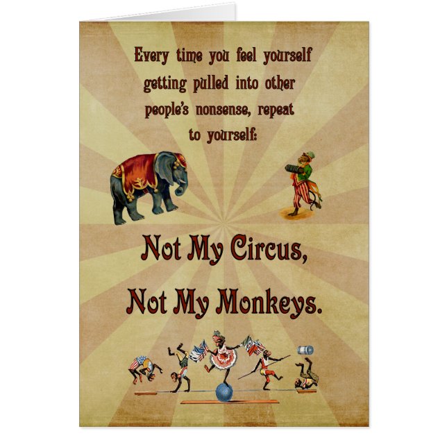 Niet mijn apen, niet mijn Circus (Voorkant)