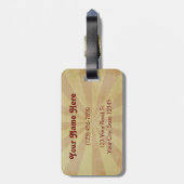 Niet mijn apen, niet mijn Circus Bagagelabel (Achterkant verticaal)