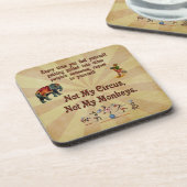 Niet mijn apen, niet mijn Circus Bier Onderzetter (Linkerzijde)