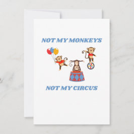 Niet Mijn Apen - Niet Mijn Circus Feestdagenkaart