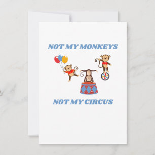 Niet Mijn Apen - Niet Mijn Circus Feestdagenkaart