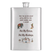 Niet mijn apen, niet mijn Circus Flacon (Voorkant)