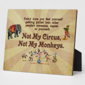 Niet mijn apen, niet mijn Circus Fotoplaat (Zijkant)
