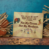 Niet mijn apen, niet mijn Circus Fotoplaat (Zijkant)