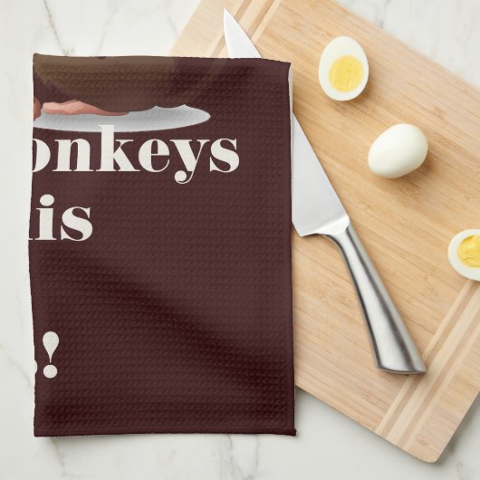 Niet mijn apen, niet mijn circus grap muur hangen theedoek (Quarter Fold)