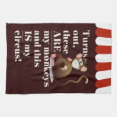 Niet mijn apen, niet mijn circus grap muur hangen theedoek (Horizontaal)