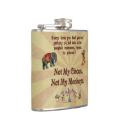 Niet mijn apen, niet mijn Circus Heupfles (Rechts)