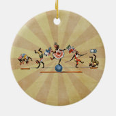 Niet mijn apen, niet mijn Circus Keramisch Ornament (Achterkant)