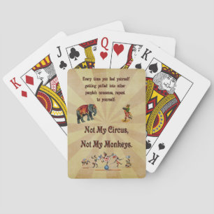 Niet mijn apen, niet mijn Circus Pokerkaarten