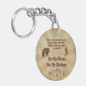 Niet mijn apen, niet mijn Circus Sleutelhanger (Voorkant Links)