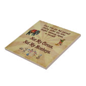 Niet mijn apen, niet mijn Circus Tegeltje (Zijkant)