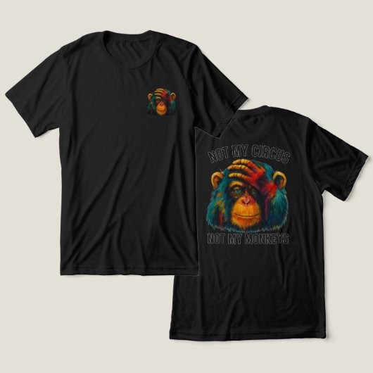 NIET MIJN APEN Tri-Blend SHIRT (Ontwerp Voorkant & Achterkant)