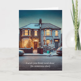 Niet mijn buurman Kerst Wenskaart 2024 Feestdagen Kaart