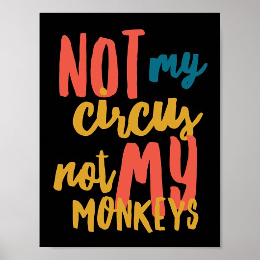 Niet mijn Circus 11 x 8,5 inch, Poster papier (Mat (Voorkant)