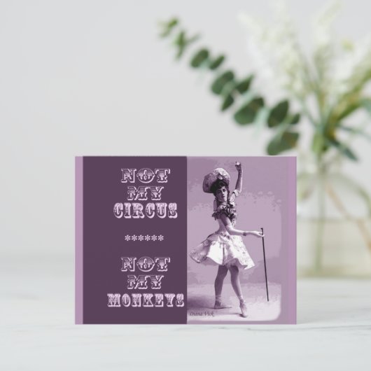 Niet mijn Circus Briefkaart (Staand voorkant)