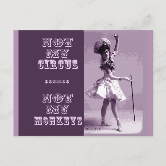 Niet mijn Circus Briefkaart (Voorkant)