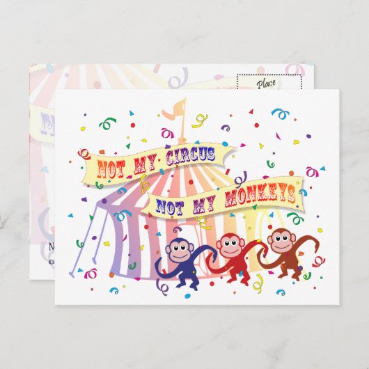Niet mijn Circus... Briefkaart (Voorkant / Achterkant)