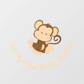 Niet mijn Circus Mijn aap met aangepaste tekst Raamsticker (Vel)