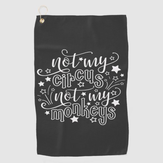 Niet mijn Circus, mijn apen... grappige mam politi Golfhanddoek (Voorkant)