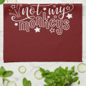 Niet mijn Circus, mijn apen... grappige mam politi Theedoek (Gevouwen)