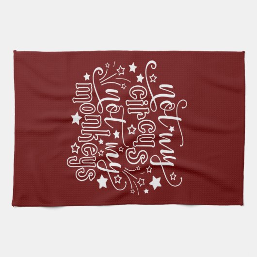 Niet mijn Circus, mijn apen... grappige mam politi Theedoek (Horizontaal)