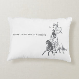 Niet mijn Circus, mijn apen Sierkussen Decoratief Kussen