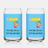 Niet mijn circus, niet mijn aap blikvorm glas (Achterkant)