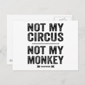 Niet mijn Circus niet mijn aap Briefkaart (Voorkant / Achterkant)