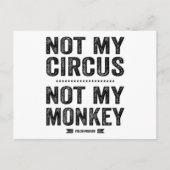 Niet mijn Circus niet mijn aap Briefkaart (Voorkant)