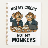 Niet mijn circus, niet mijn aapjes - Funny Cartoon Planner (Voorkant)