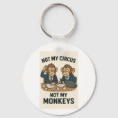 Niet mijn circus, niet mijn aapjes - Funny Cartoon Sleutelhanger (Achterkant)