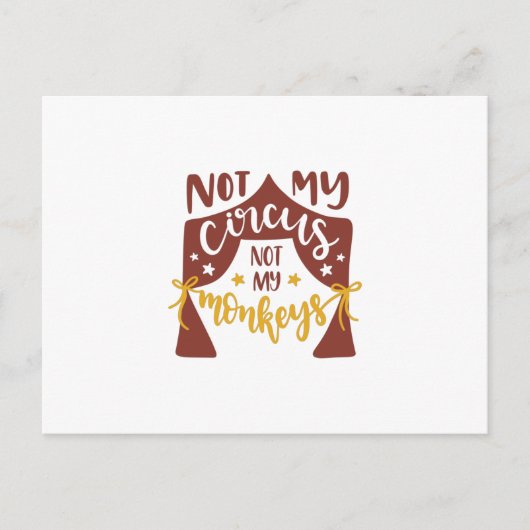 Niet mijn circus, niet mijn apen briefkaart (Voorkant)