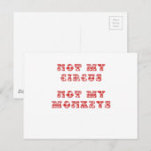 Niet mijn Circus niet mijn apen Briefkaart (Voorkant / Achterkant)