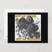 Niet mijn Circus, niet mijn apen Briefkaart (Voorkant / Achterkant)