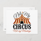 Niet mijn Circus, niet mijn apen Briefkaart (Voorkant / Achterkant)