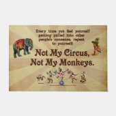 Niet mijn Circus, niet mijn apen Deurmat (Voorkant)