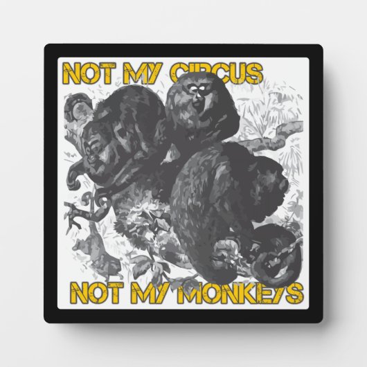 Niet mijn Circus, niet mijn apen Fotoplaat (Voorkant)