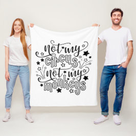 Niet Mijn Circus Niet Mijn Apen Grappige Moeder Po Fleece Deken