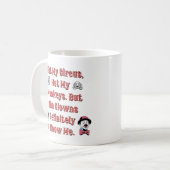 Niet mijn Circus, niet mijn apen. Koffiemok (Voorkant links)