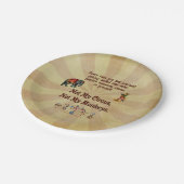 Niet mijn Circus, niet mijn apen Papieren Bordje (Gekanteld)