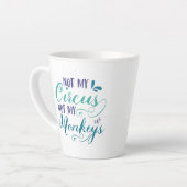 Niet mijn circus, niet mijn apen, pools proverb. latte mok (Linkerhoek)