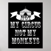 Niet mijn Circus niet mijn apen Poster (Voorkant)