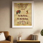 Niet mijn Circus, niet mijn apen Poster