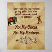 Niet mijn Circus, niet mijn apen Poster (Voorkant)
