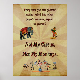 Niet mijn Circus, niet mijn apen Poster