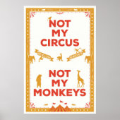 Niet mijn Circus, niet mijn apen Poster (Voorkant)